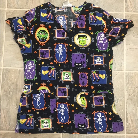 TWO Printed Scrub Tops - Picture 3 of 3